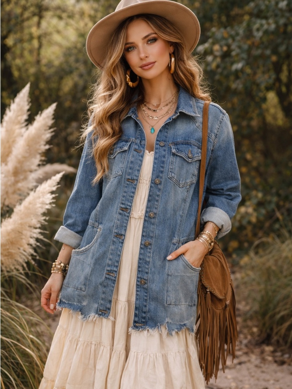 Free People Moonchild Denim Shirt Jacket
Color Indigo Blue Size Medium - Picture 16 of 16
